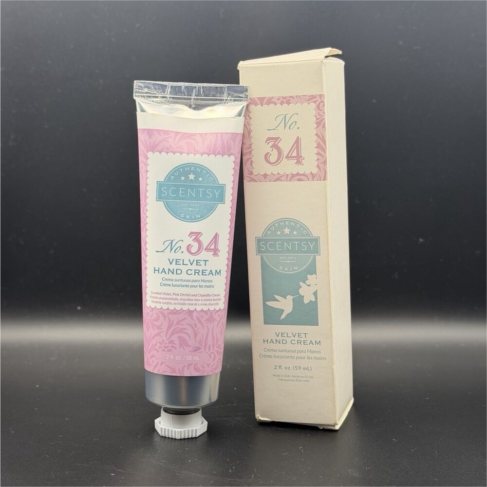 Scentsy No. 34 Velvet Hydrating Hand Cream Moisturizer Vitamin E 2 fl oz